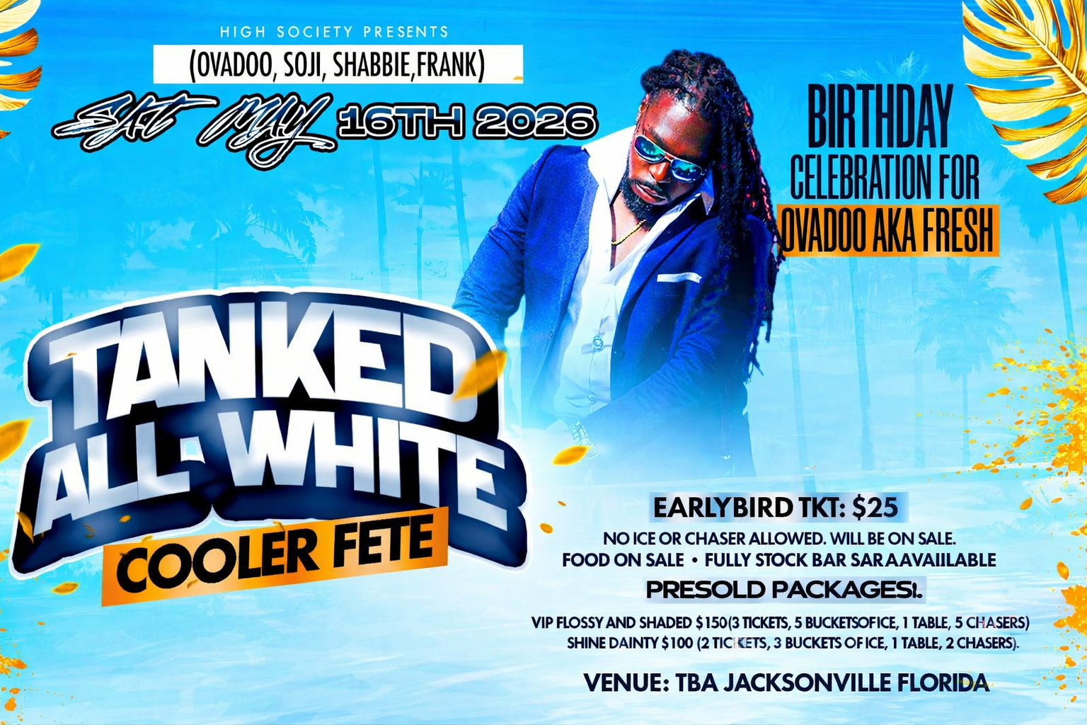 TANK ALL WHITE COOLER FETE