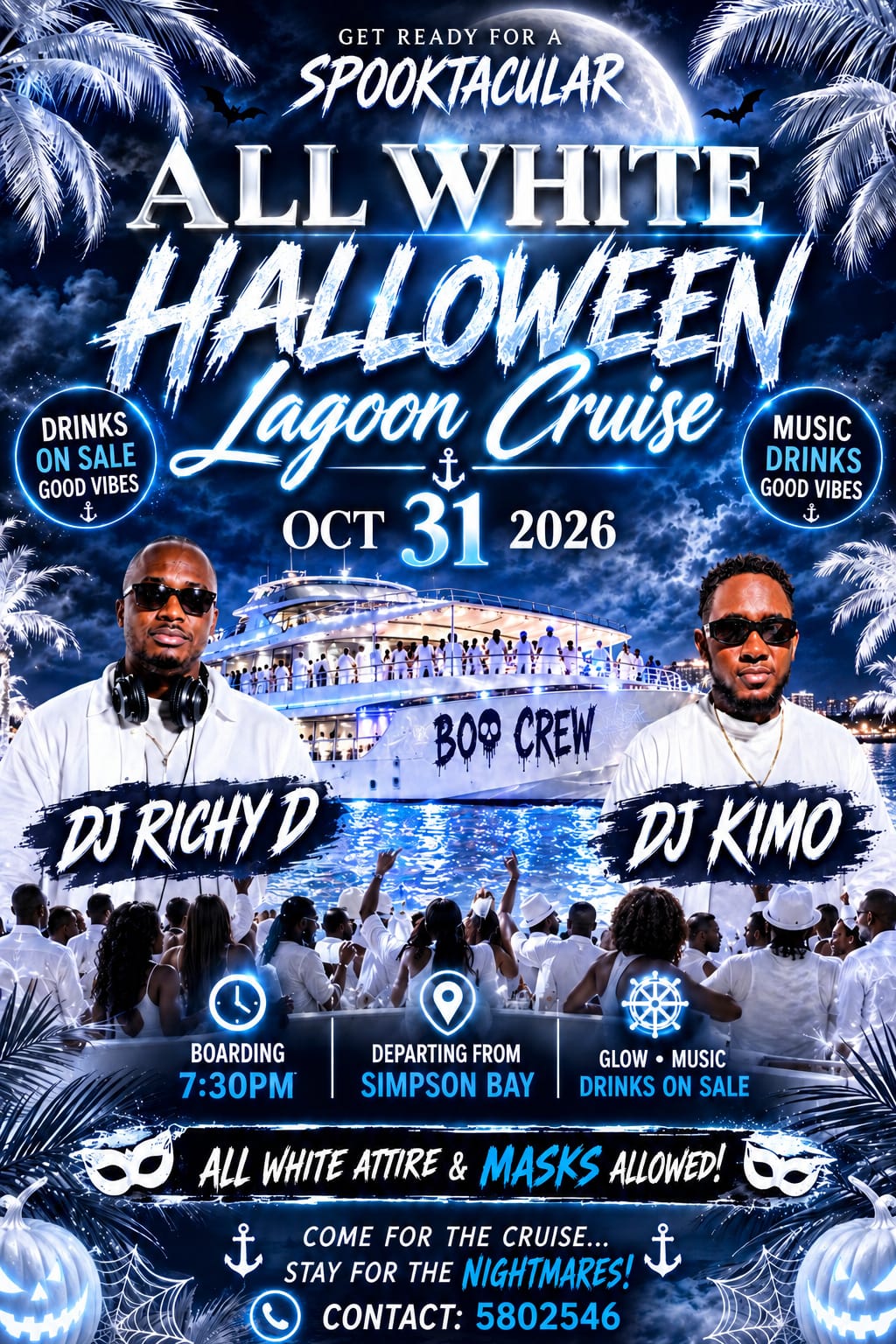 ALL WHITE HALLOWEEN LAGOON CRUSE